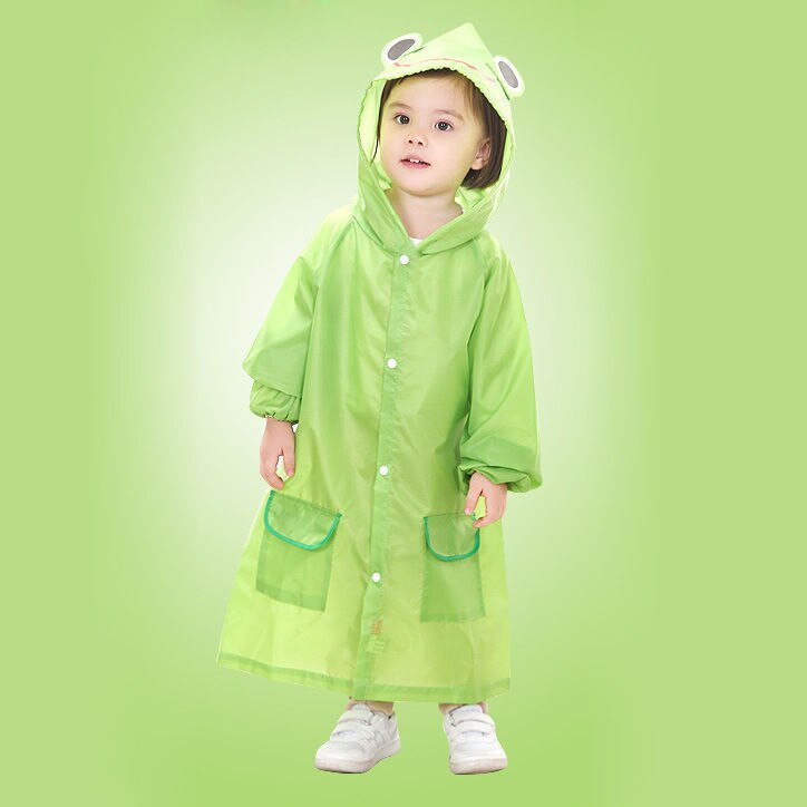 Chubasquero de dibujos animados para niños, ropa de lluvia coreana, bonito poncho para bebé, artículos para el hogar, parque infantil, Festival Songkran, 1 Uds.: green