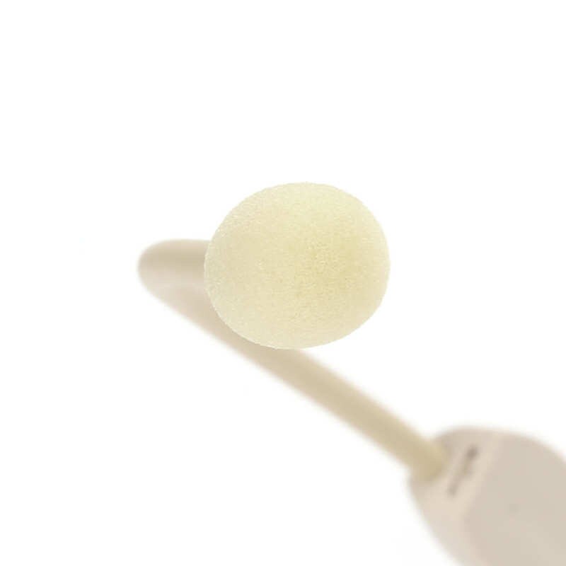Micro casque Beige 3.5mm mâle vis verrouillage Binaural suspension Microphone pour transmetteur bodypack