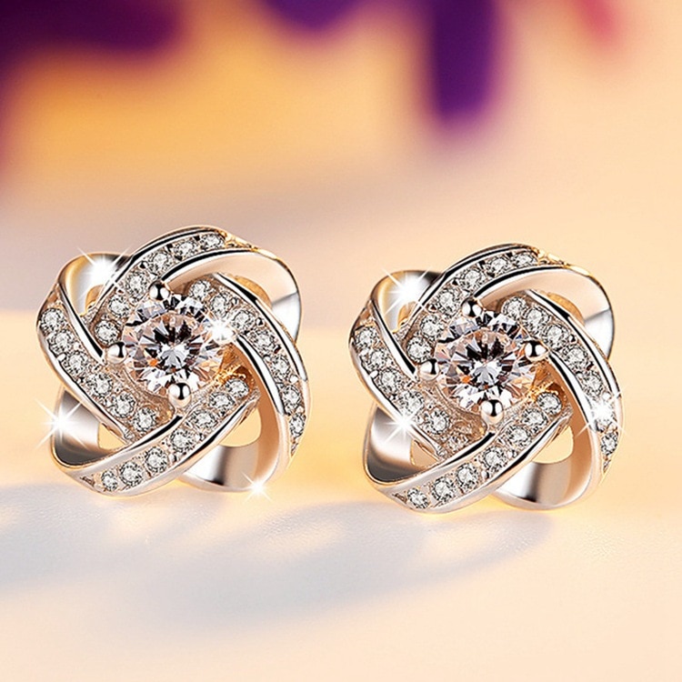 ANENJERY Glitzernde Zirkon Universum Planet Stern Schmuck einstellen 925 Sterling Silber Halskette Ohrring einstellen Für Frauen Hochzeit Schmuck
