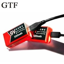Akumulator GTF 9V 500mAh USB Li-polimerowy do Multimetru, Mikrofonu, Pilota
