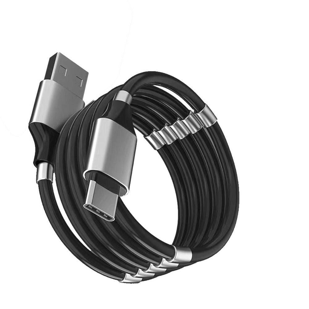 Typ C USB Telefon Ladegerät Kabel für Xiao mi Mi cro Android für Nylon Kabel 90 Grad Rechtwinklig Legierung stecker USB Telefon Ladegerät: Black