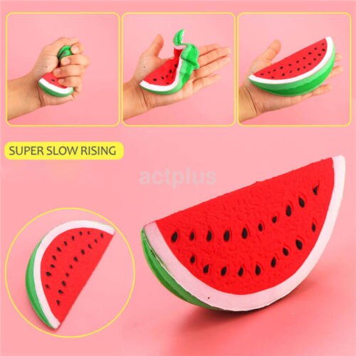 Leuke Trage Rebound Simulatie Watermeloen Speelgoed 18Cm Squishy Jumbo Watermeloen Fruit Scented Brood Squeeze Toy Decor