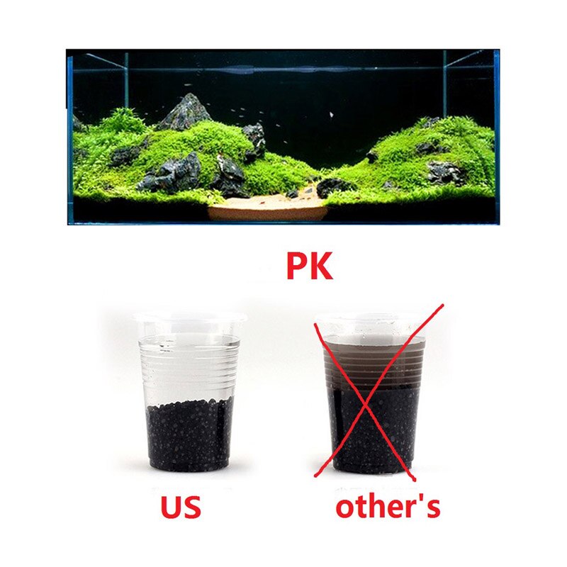 Planta de acuario no tóxica, sustrato de acuario negro, planta de grava para cultivo de agua, accesorios para acuario