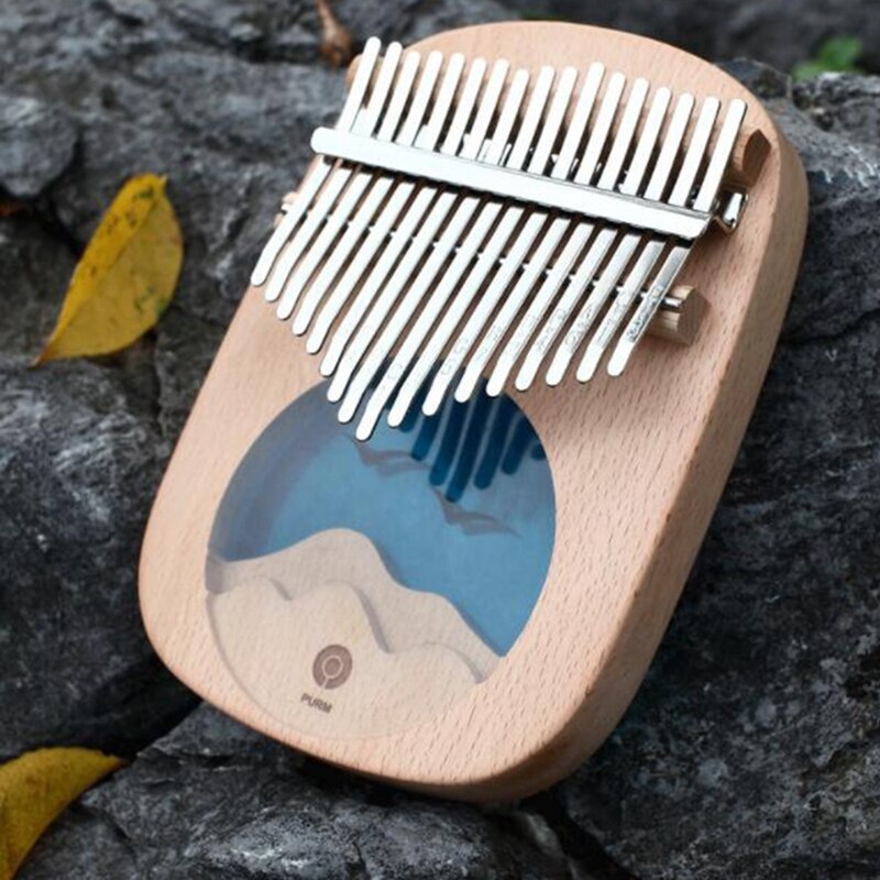 PURM Beech Thumb Piano Innovation , Epoxy Resin Kalimba 17-Tone Mbira Musical Instruments