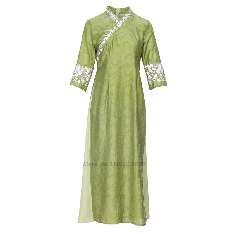 Robe qipao traditionnelle chinoise en dentelle, tenue de soirée traditionnelle, élégante, 2022