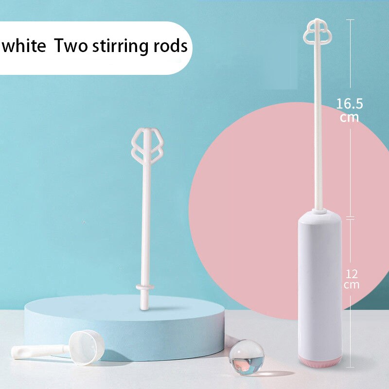 Mélangeur à lait et batteur d'œufs Portable, Mini boissons électriques à main, mousseur à lait, fouet mélangeur, agitateur, alimentation domestique pour bébé: White A