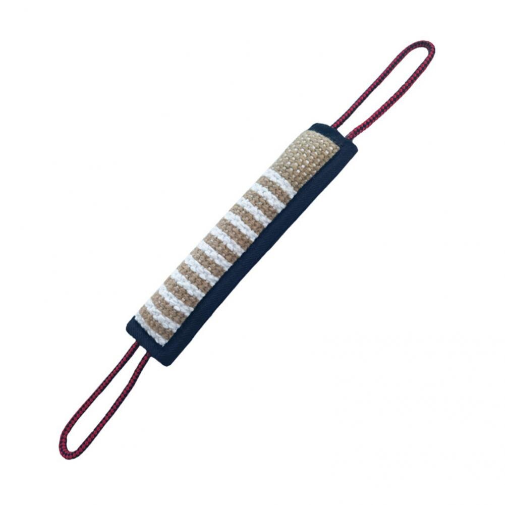 Jouet mordant pour chien, bâton robuste, motif rayé, soins dentaires, entraînement, oreiller