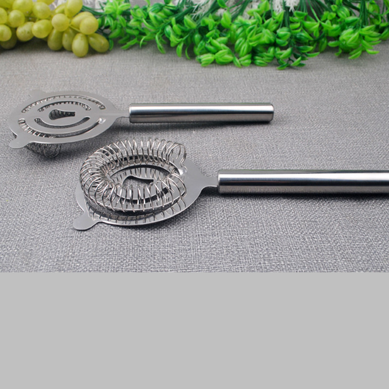 Superficie pulida de de acero inoxidable coctelera de vino colador de hielo barman bar KTV café herramientas para el hogar FILTRO DE colador