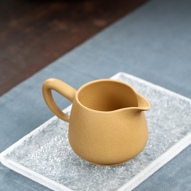 TaoYuan 】 yixing undressed ore purple sand cup pure manual kung fu tea fair period of mud making tea cup cup 260 cc