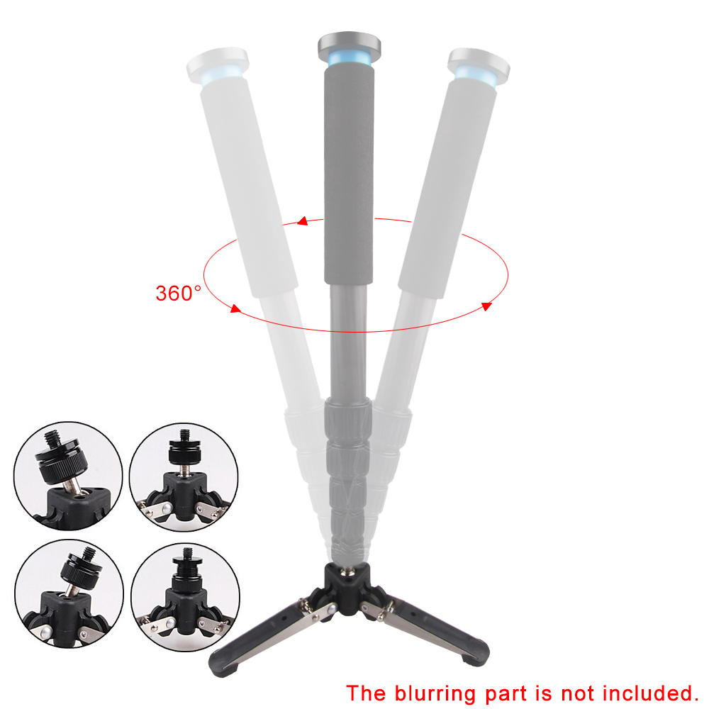 Statief Statief Monopod Basis voor Monopod Statiefkop DSLR Camera 3/8 "Schroef Drie-Voet teavel