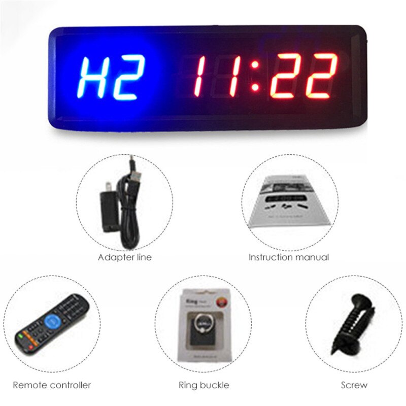 Led Crossfit Timer Garage Timer Sport Training Klok Gym Tabata Timer Fitness Gym Timer Interval Timer Stopwatch Afstandsbediening