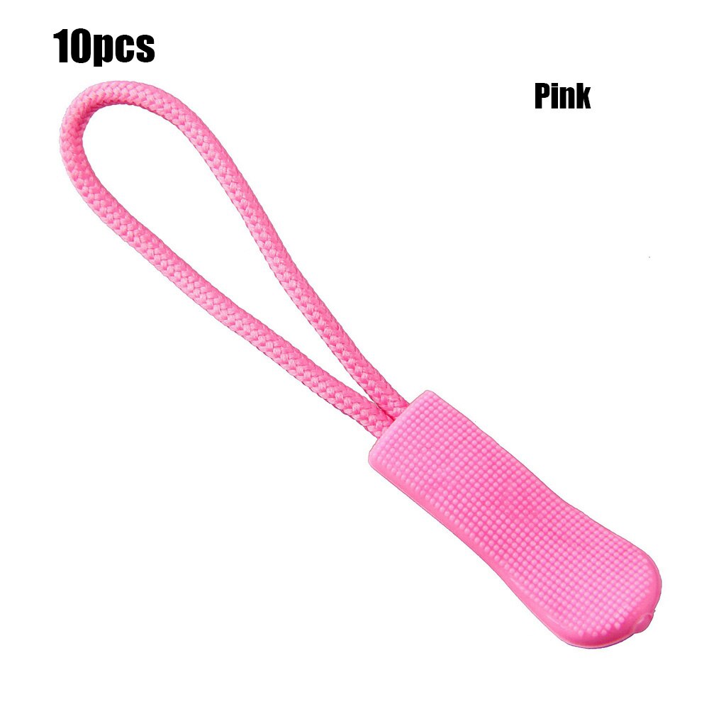 10Stck Postleitzahl Schnur Tab Ersatz Clip Reißverschluss ziehen Abzieher Ende passen Seil Schild Fixer Gebrochen Schnalle für NäHenne Reise tasche Koffer Zelt: Rosa