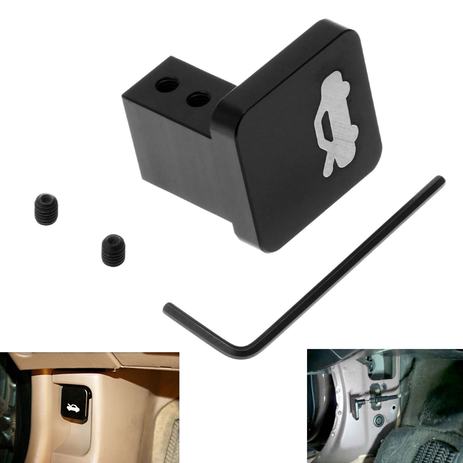 Yetaha Aluminum Car Engine Cover Hood Latch Handle Release Cable Line Repair Kit For Honda Civic CR-V Element The Ridgeline