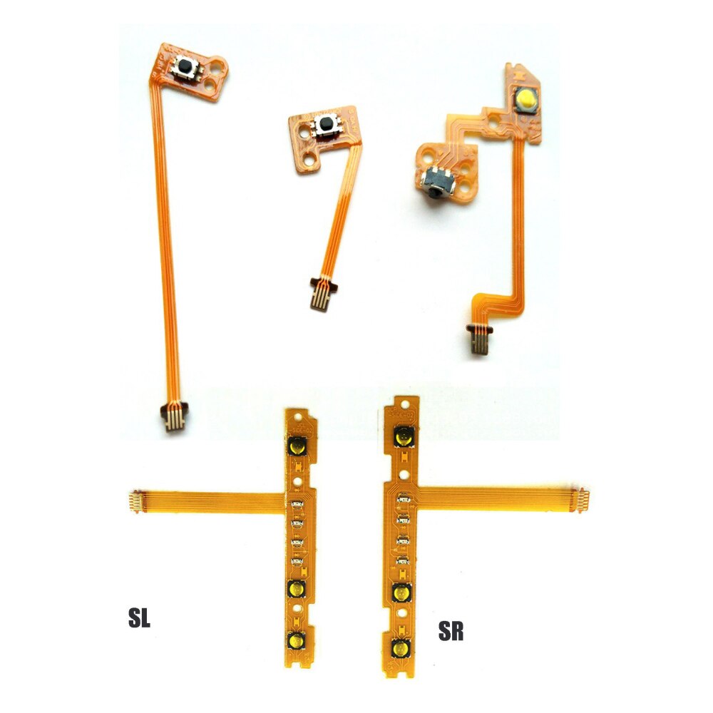 ZR ZL L SL SR/On Off Volume Ribbon Cable/Card Slot/ ABXY Buttons Sticker Key Ribbon Flex Cable For NS/N-Switch repair cable: L  ZL  ZR  SL SR