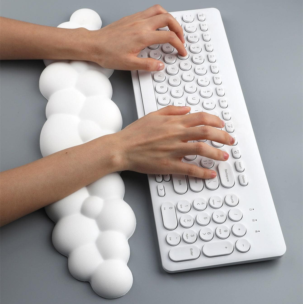 Muismat met polssteun toetsenbord wolk antislip desktop kantoor gamer muis polssteun Ergonomisch toetsenbord muismat polssteun