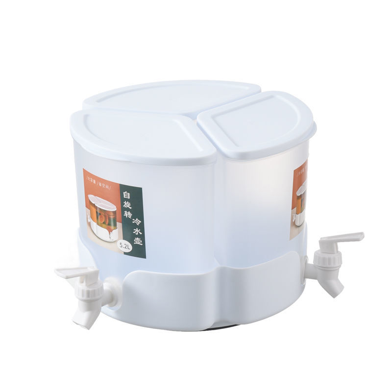 Jarra de agua fría para el hogar, tetera con grifo para fruta, cubo de agua fría, utensilios de cocina: 11x22.5cm-4.5L