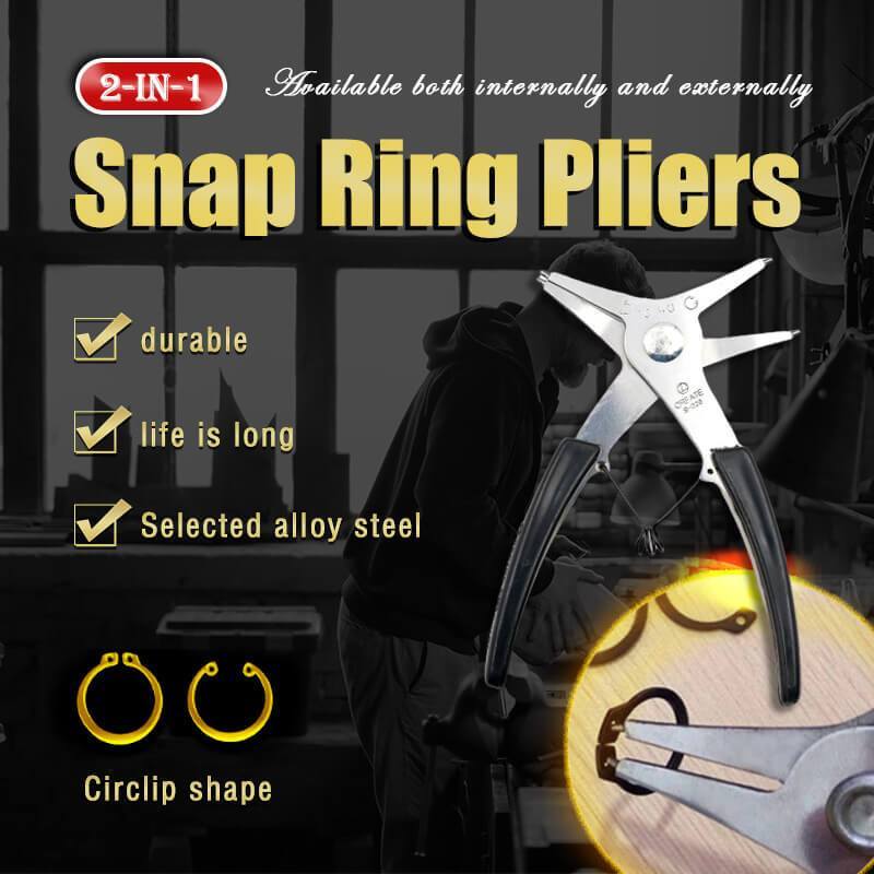 2-in-1 Snap Ring Pliers Internal External Pliers Retaining Clips Multifunctional Snap Ring Circlip Pliers For Hand Tool