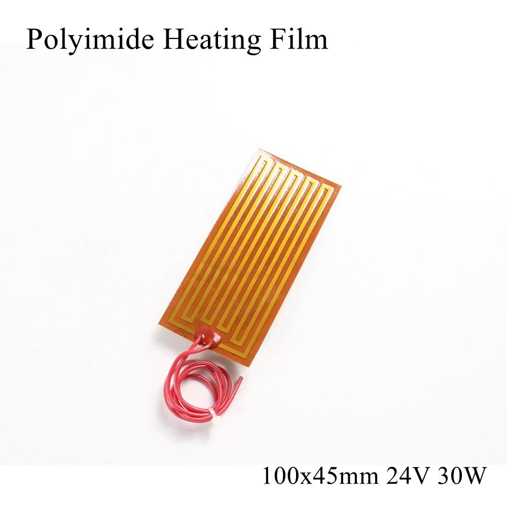 Plaque Film chauffant en Polyimide 5V 12V 24V PI | Coussin pour panneau chauffant électrique, tapis électrotherma adhésif Flexible, aluminium chauffant l'huile: 100x45mm