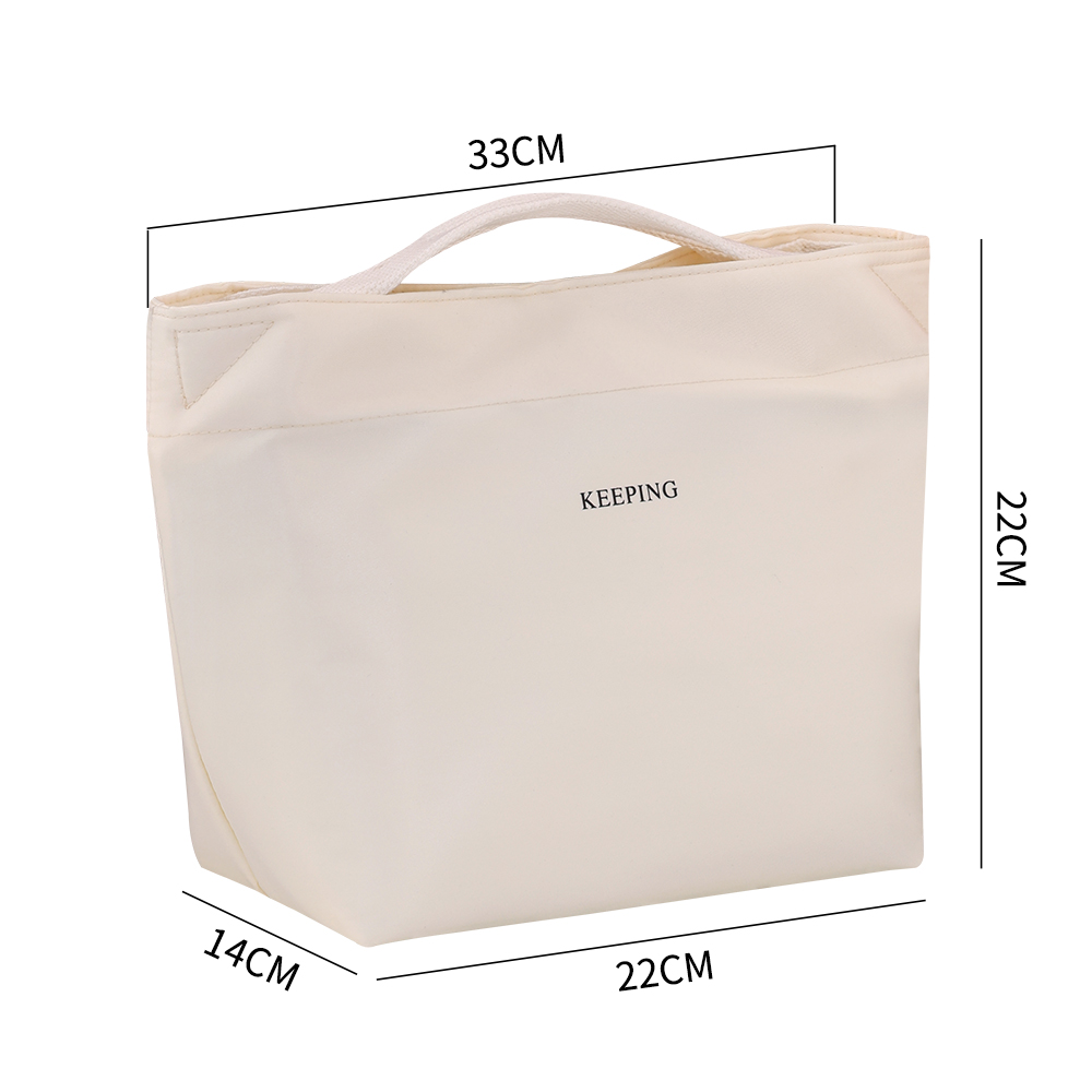 Eenvoudige draagbare thermische tas voor vrouwen Geïsoleerde lunchbox Tote Waterdichte kantoorvoedselkoeltas Lunchtas Bento-zakje