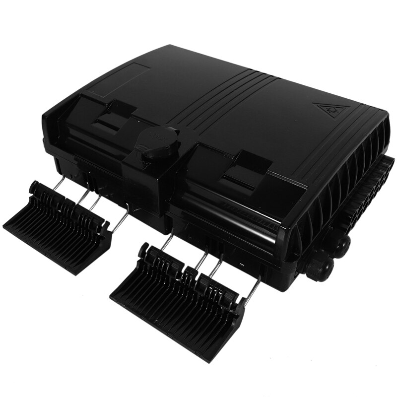 16 Core Fiber Optic Termination Box 16 Port Optical Fiber Distribution Box 2X16 Core FTTX Fiber Optic Box Splitter Box Black