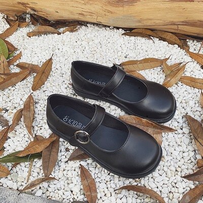 Japanese Doll Shoes Mori Retro Round Head Flat Single Shoes College Wind Small Leather Shoes British Style Students Casual Shoes: Black / 6