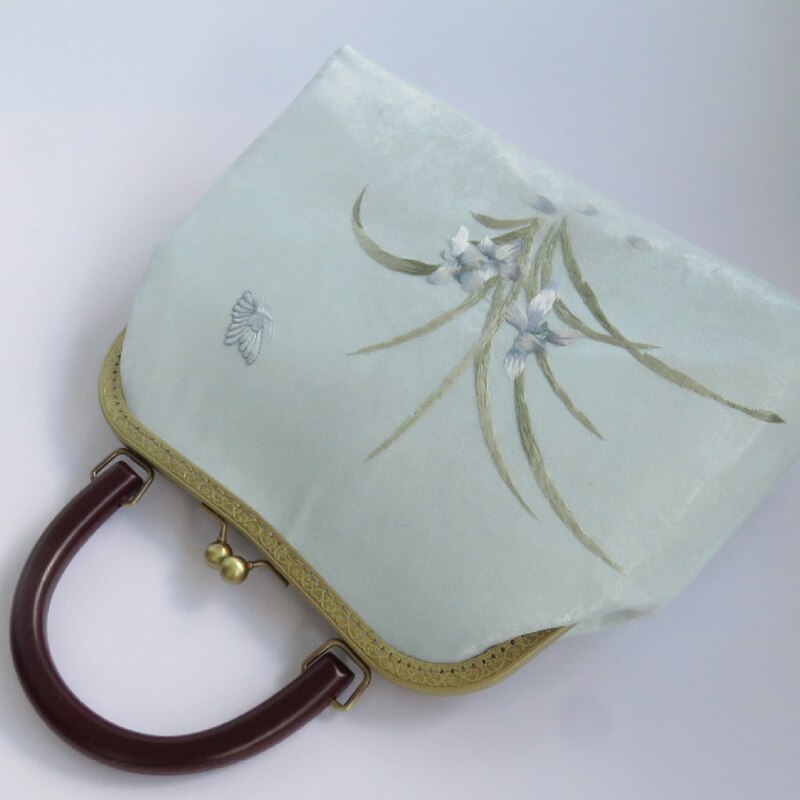 Borduurwerk houten hand schelp tassen vintage chique dame vrouwen tas tote dames handtassen moeder met  a 120cm kettingriemen