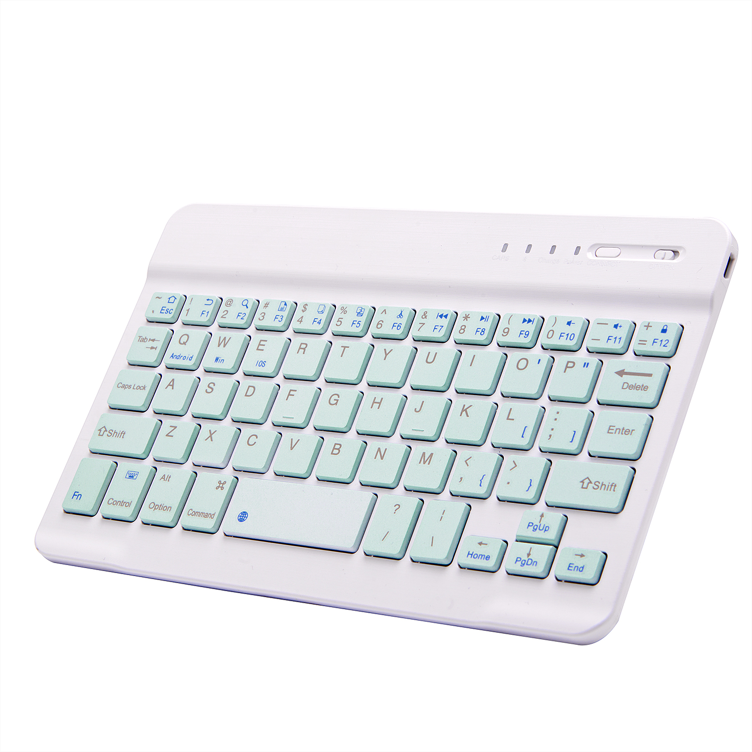 Mini Wireless Keyboard Bluetooth Keyboard For ipad Phone Tablet Rechargeable keyboard For Android ios Huawei Samsung Xiaomi: 7in-Green1-keyboard