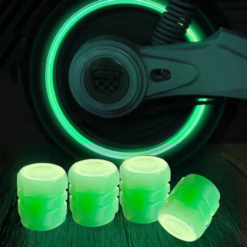 20 piezas Mini tapas luminosas de válvula de neumático, cubierta de válvula brillante colorida para motocicleta y coche, decoración de estilo de cubo de rueda de neumático, accesorios para automóvil