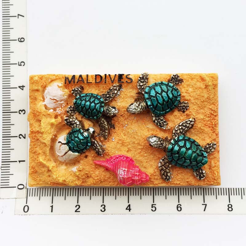 Imanes de nevera de recuerdo turístico de Maldivas asiáticas, artículos de decoración, artesanías, de colección de refrigerador magnético