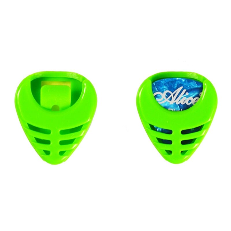 1Pc Portable Plactic Guitar Pick Plectrum Holder Case Box Acoustic Heart Shaped