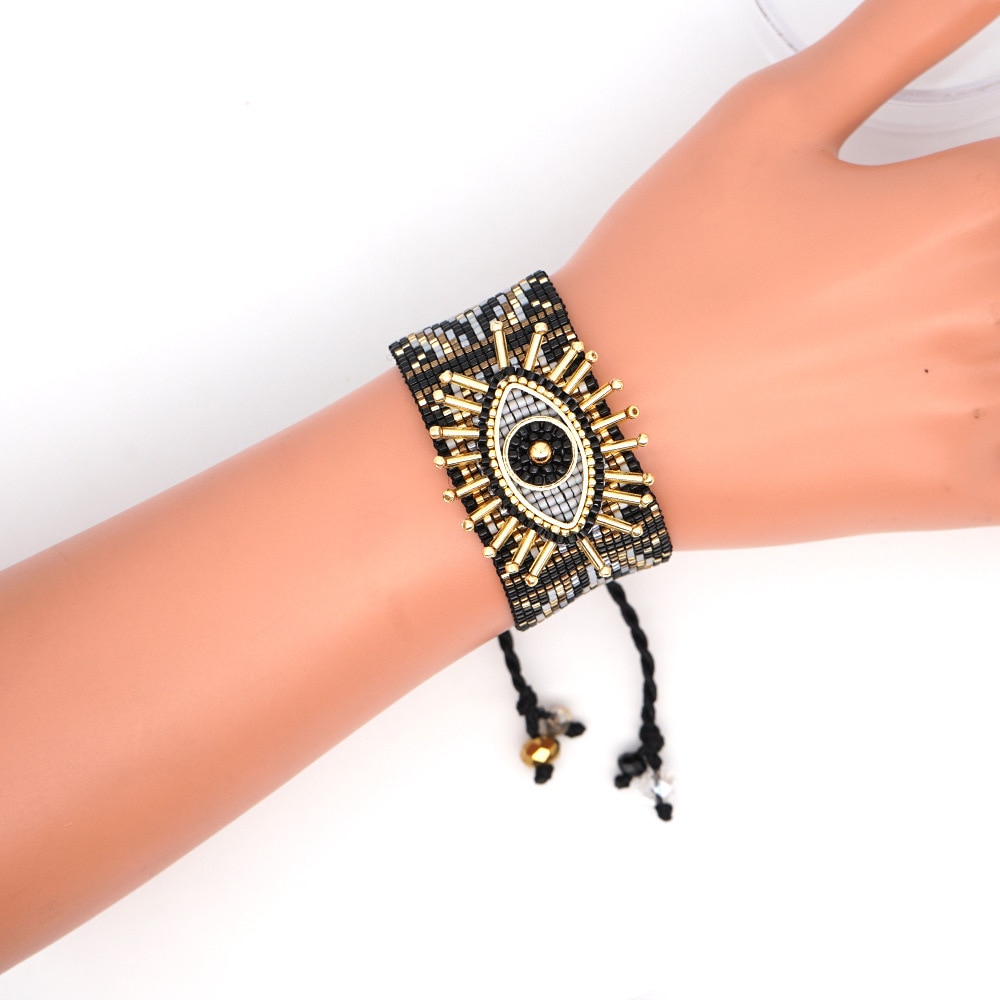 ZHONGVI Evil Eye Bracelet For Women Trendy Jewelry MIYUKI Lucky Pulseras Mujer Moda Unique Bracelets Handmade Loom Woven