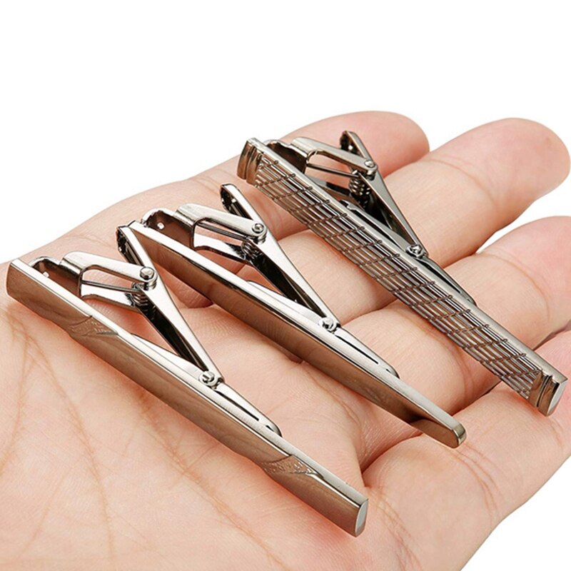 3 Pcs Tie Clips for Men Tie Bar Clip Set for Regular Ties Necktie Wedding Business