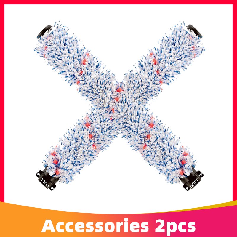 Filtre Hepa et rouleau brosse pour sol, tapis pour aspirateur,adaptés aux modèles Bissell Crosswave 1785 1866 1868 2303 2305 2306, et pour éliminer les poils d'animaux de compagnie,: 2 Main Brushes