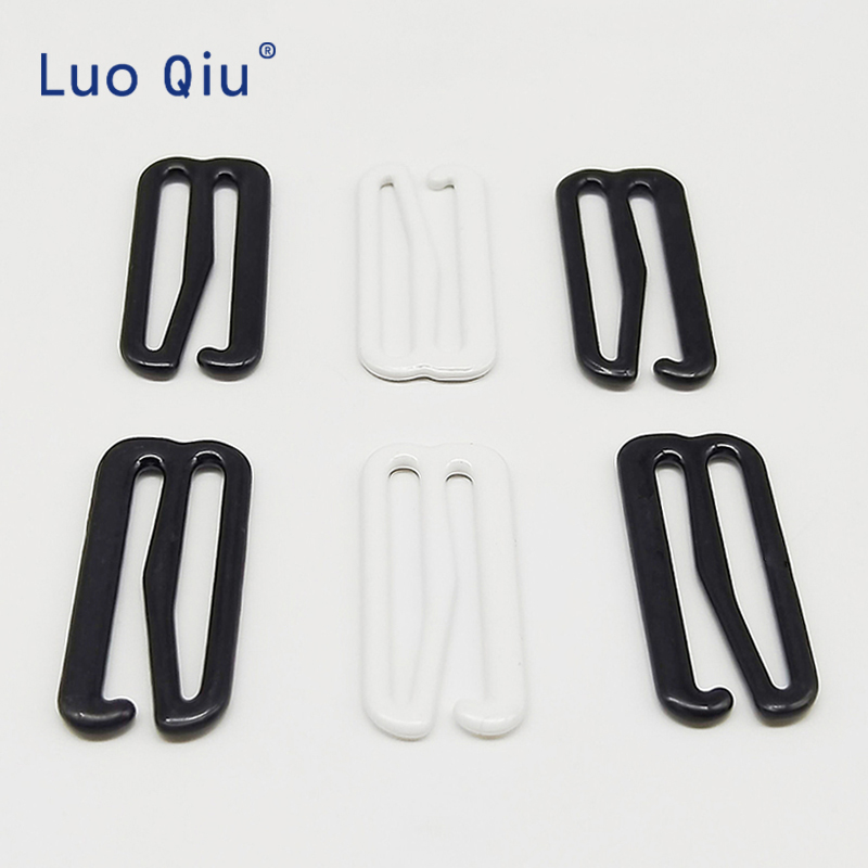 Luo Qiu 10 stks/partij 25mm gecoat wit type 9 metalen bar Gespen clips voor Lingerie Aanpassing accessoires DIY
