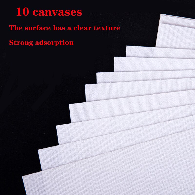A4 / A5 Blank Tear Open Canvas Pad Book Sketch Book for Oil Painting or Acrylic Art Supplies for Beginner 10 Sheets