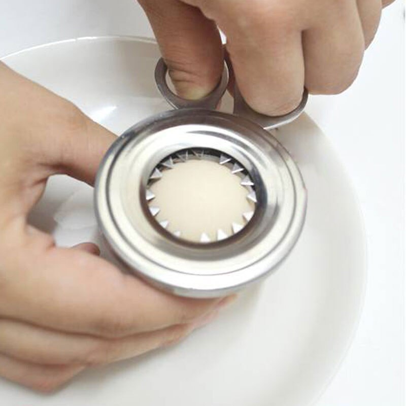 Multifunktions Küche Liefert Gerät Ei Hülse Unterbrecher Tragbare Gerät Edelstahl Material Ei Cutter Ei Stripper Gekocht