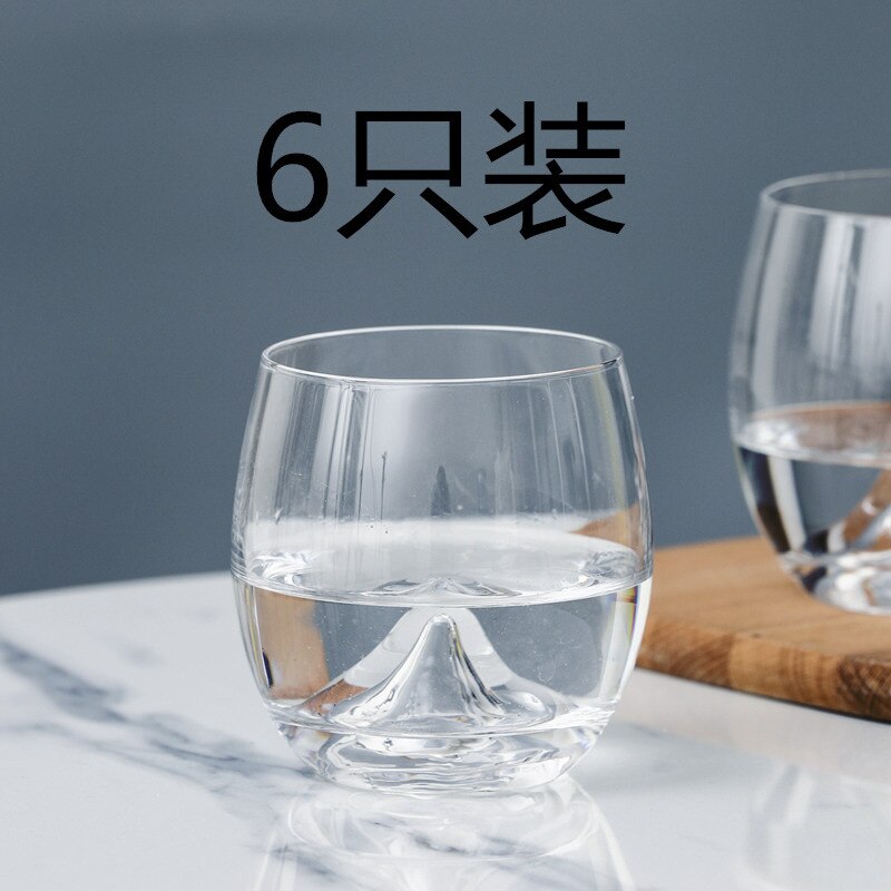 6 eins nordisch Stil Regenbogen Glas Träne Kristall Glas Hause Bunte Persönlichkeit Wasser Glas Netz verrotten Eisberg Glas: 6 transparent