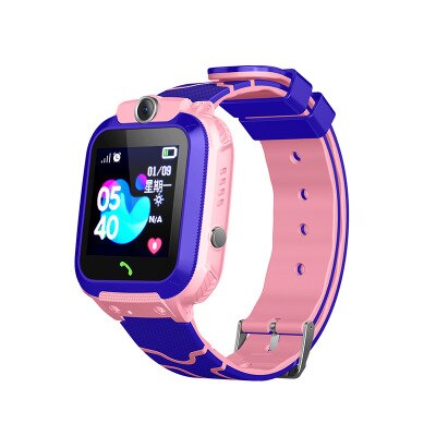 Reloj inteligente multifunción para niños, reloj inteligente de emergencia con GPS/LBS, resistente al agua, Android e IOS,: Q12-pink0249