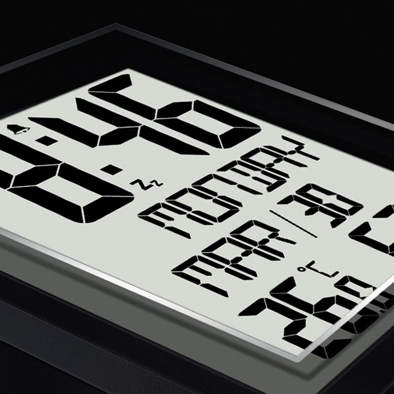 Slim Atomic Wall Clock with Indoor/Outdoor Temperature & Humidity Full Calendar and Large Display