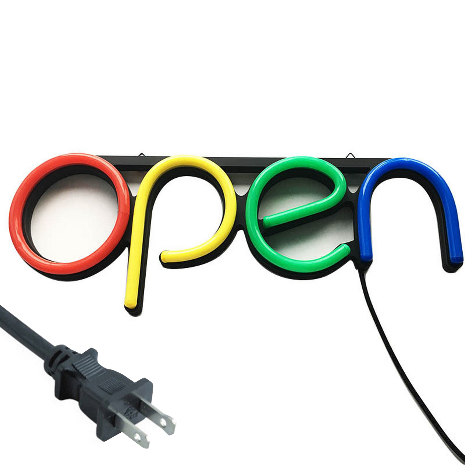 Bright LED Neon Open Shop Sign Light Display Sign Window Hanging With Chain UK