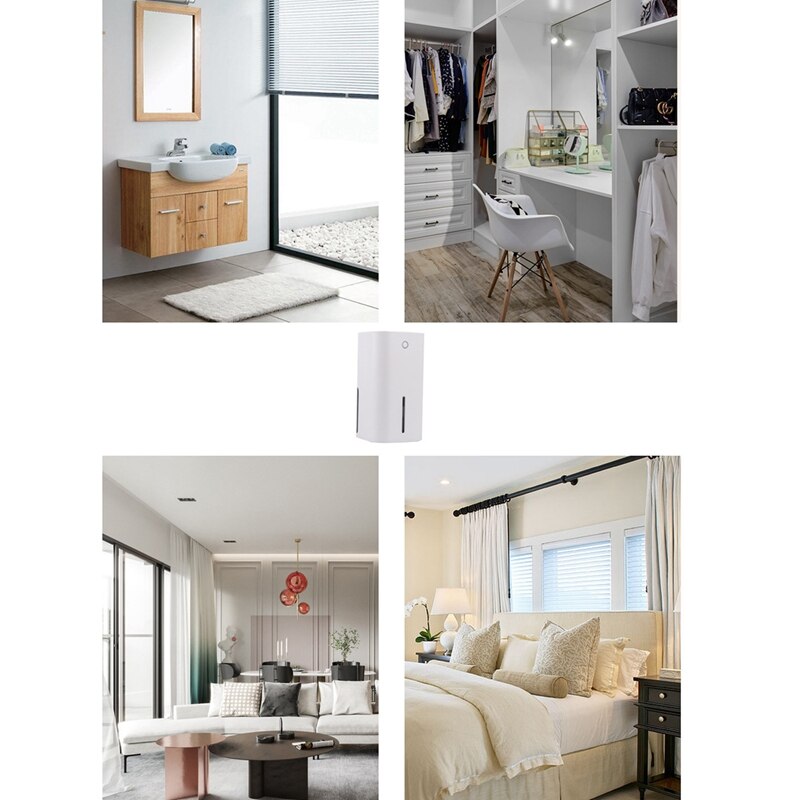 Dehumidifier 850Ml Household Mini Semiconductor Dehumidifier Suitable for Home Wardrobe Office(EU Plug)