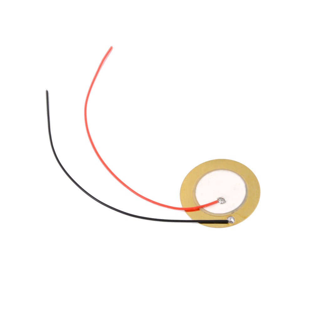 10PCS 27mm Piezo Ceramic Elements Sounder Sensor Trigger Drum Disc + Wire Copper Piezoelectric Buzzer Copper