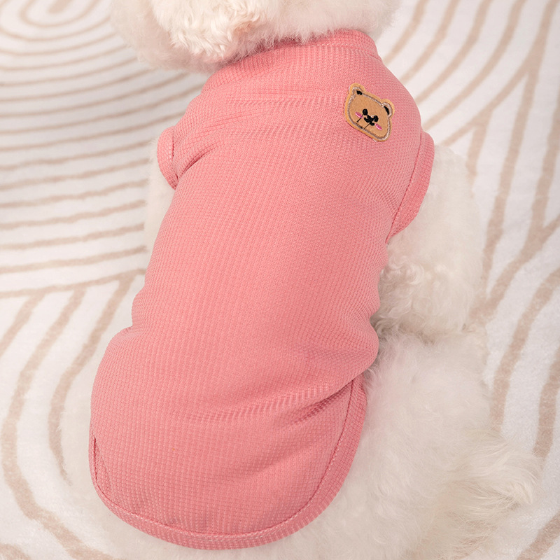 Hundeweste, Haustier- und Katzenkleidung, vier Farben aus Polyestergewebe, atmungsaktiv, schweißbeständig, leicht zu reinigen, unterhaltsame Betrachtung: XL / Rosa