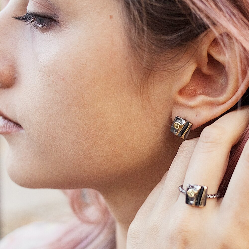 Dreamcarnival1989 chegam novas anel quadrado geométrico + brincos conjunto para as mulheres zircon quente escolher namoro festa meninas jóias we3961s2