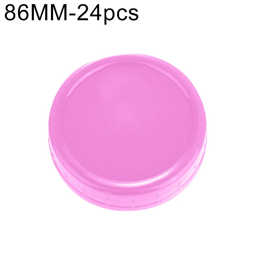 24Pcs Reusable Mason Jar Lids Cover Wide Mouth Mason Jar Lids Fermentation Lid Cap for Sauerkraut Kimchi Pickles Jar Lids Cover: Pink / 70mm