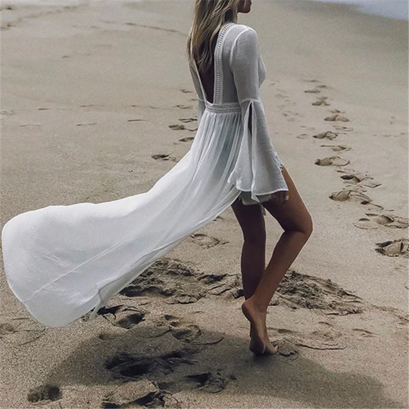 Túnica para playa, traje de baño para mujer, caftán largo para playa, Pareo de playa, Vestido de playa