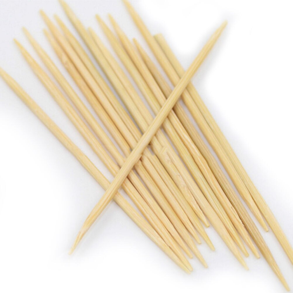150 st bambu tandpetare oral trä tandpetare vård