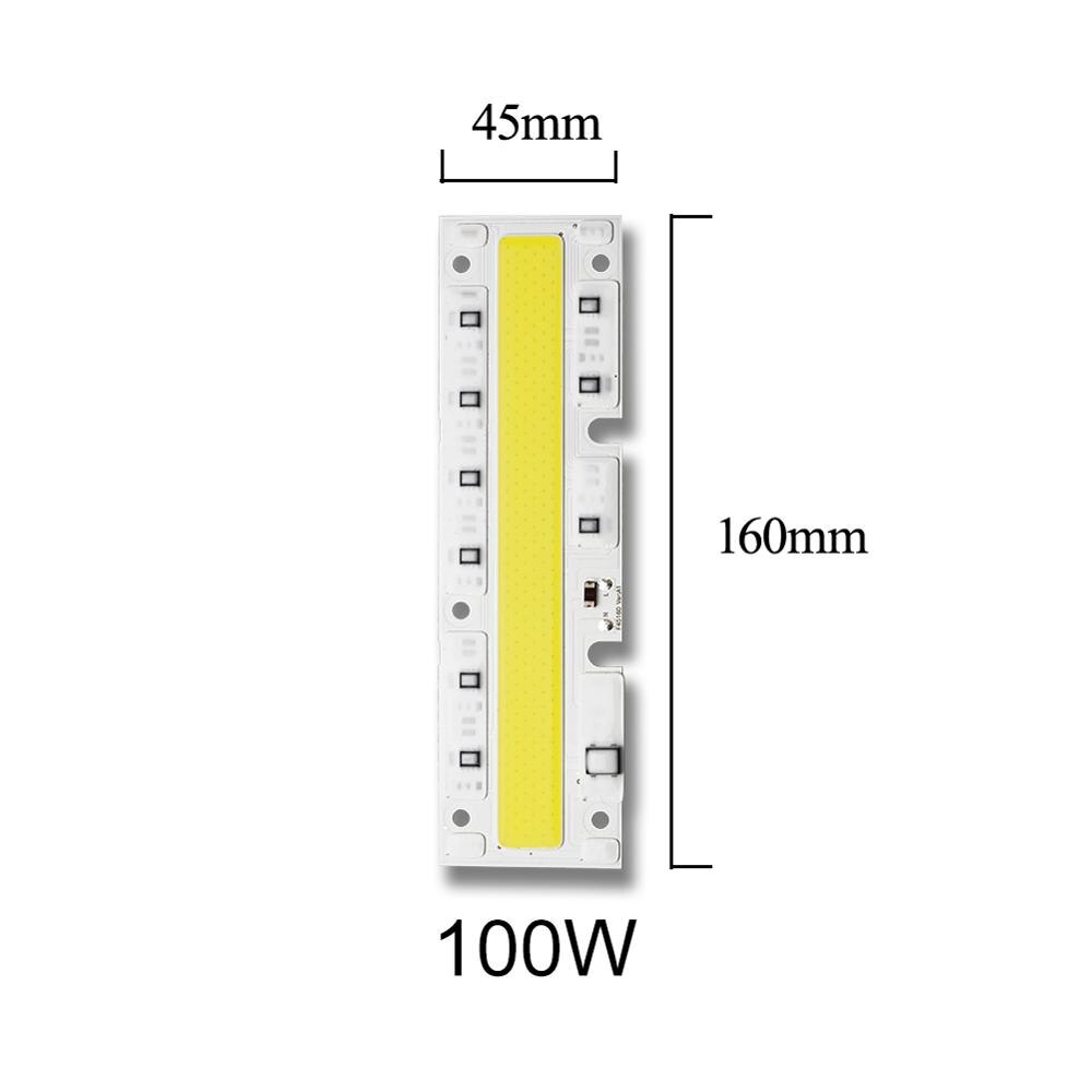 Led lys matrix 30w 50w 70w 100w 150w 110v 220v høj effekt smart ic cob led chip lampe diode array udendørs projektør spotlight: 110v / 100w / Kold hvid