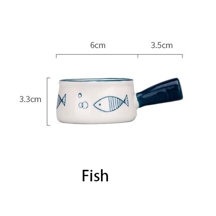 Mini Melk Keramische Cup Japanse Melk Schuim Pot Koffie Suiker Melk Pot Aardbei Bloemen Keuken Fornuis Melkkan Melk Cup: Fish
