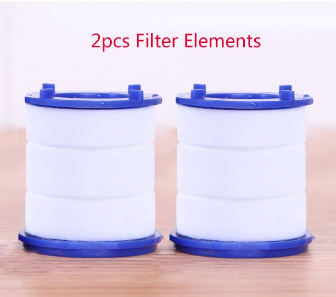 360 Roterende Splashproof Chloor Verwijderen Filter Beluchter Sink Hoofd Water Zuiveren Kraan 3 Modus Waterbesparing Waskolf Kraan: 2pc Filter element